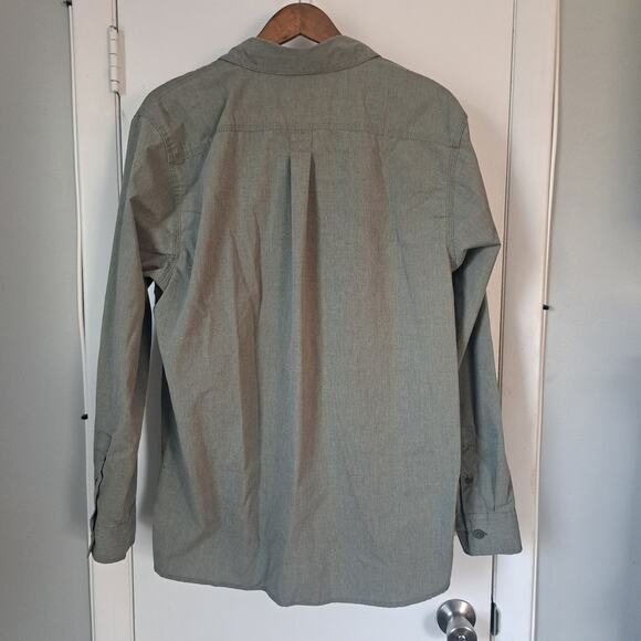 Wrangler Relaxed Fit Long Sleeve Woven Shirt Olive Night Heather Men's Large - Picture 2 of 8